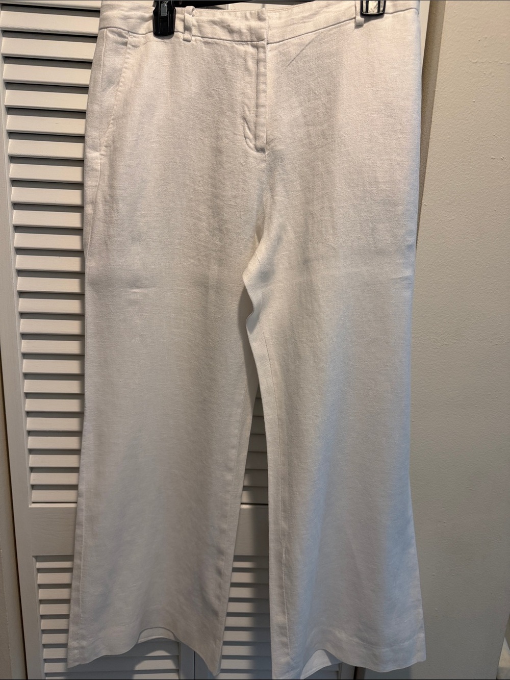 Michael Kors White Wide-Leg Linen Pants in Size 8